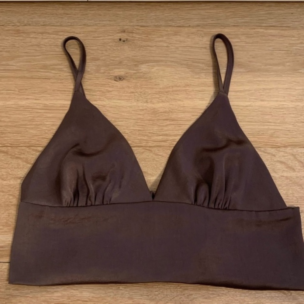 🔃 Reposh - Next Level Satin Bralette | Graphite🖤